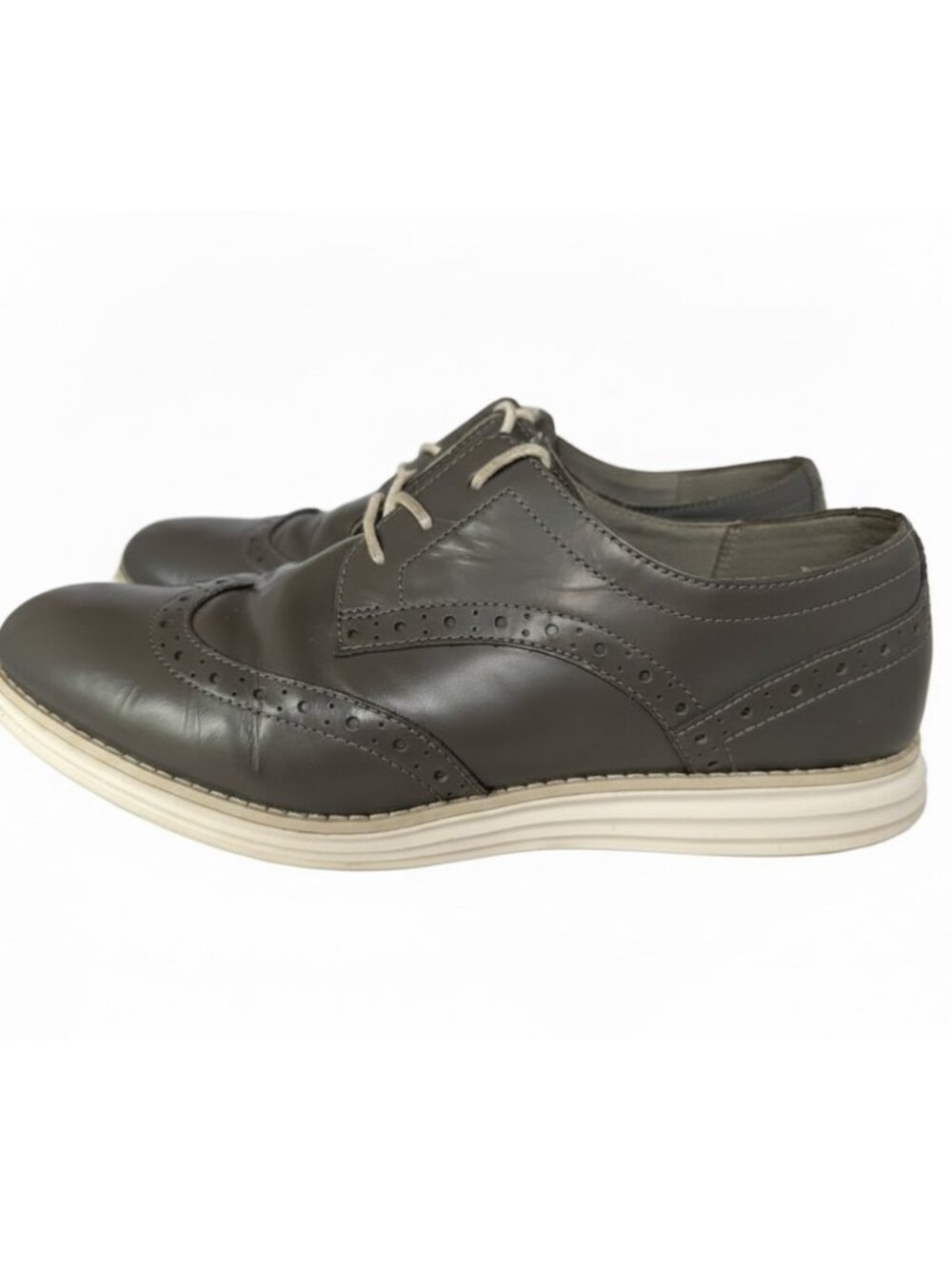 Cole Haan Women's Wingtip Oxford Hybrid Shoes Brown Gray Size 8.5